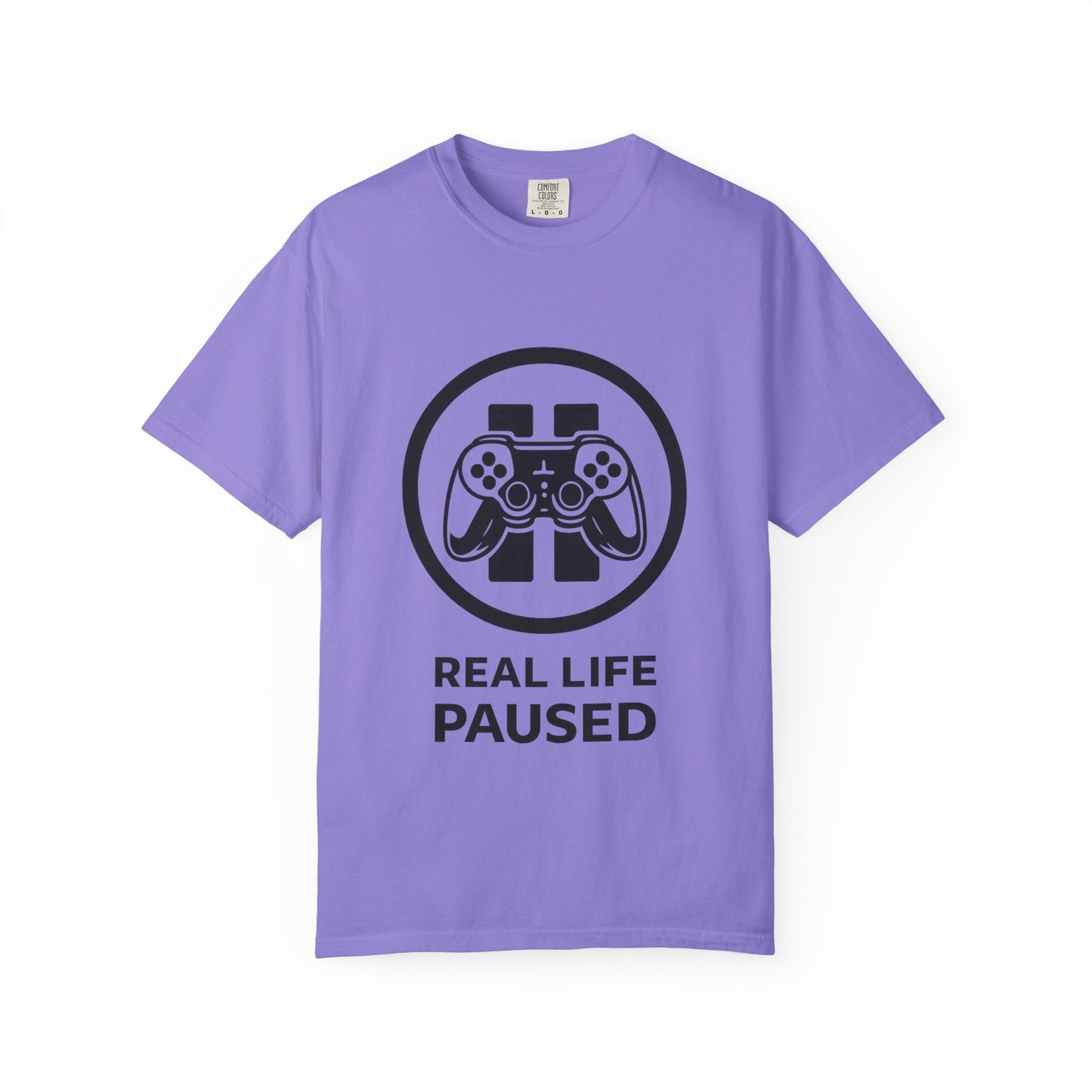 Real Life Paused Gamer T-Shirt — Video Game Controller Graphic Tee