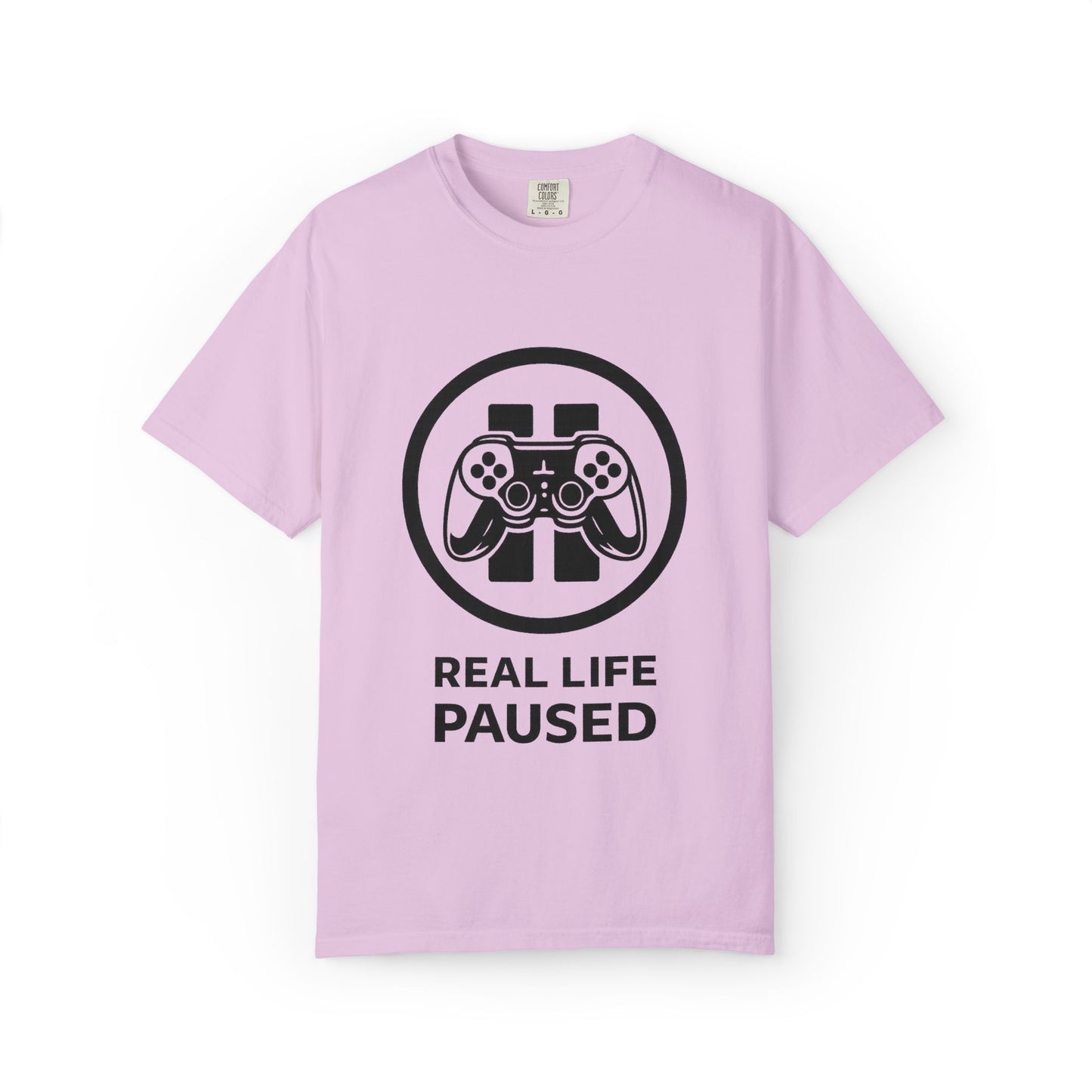 Real Life Paused Gamer T-Shirt — Video Game Controller Graphic Tee