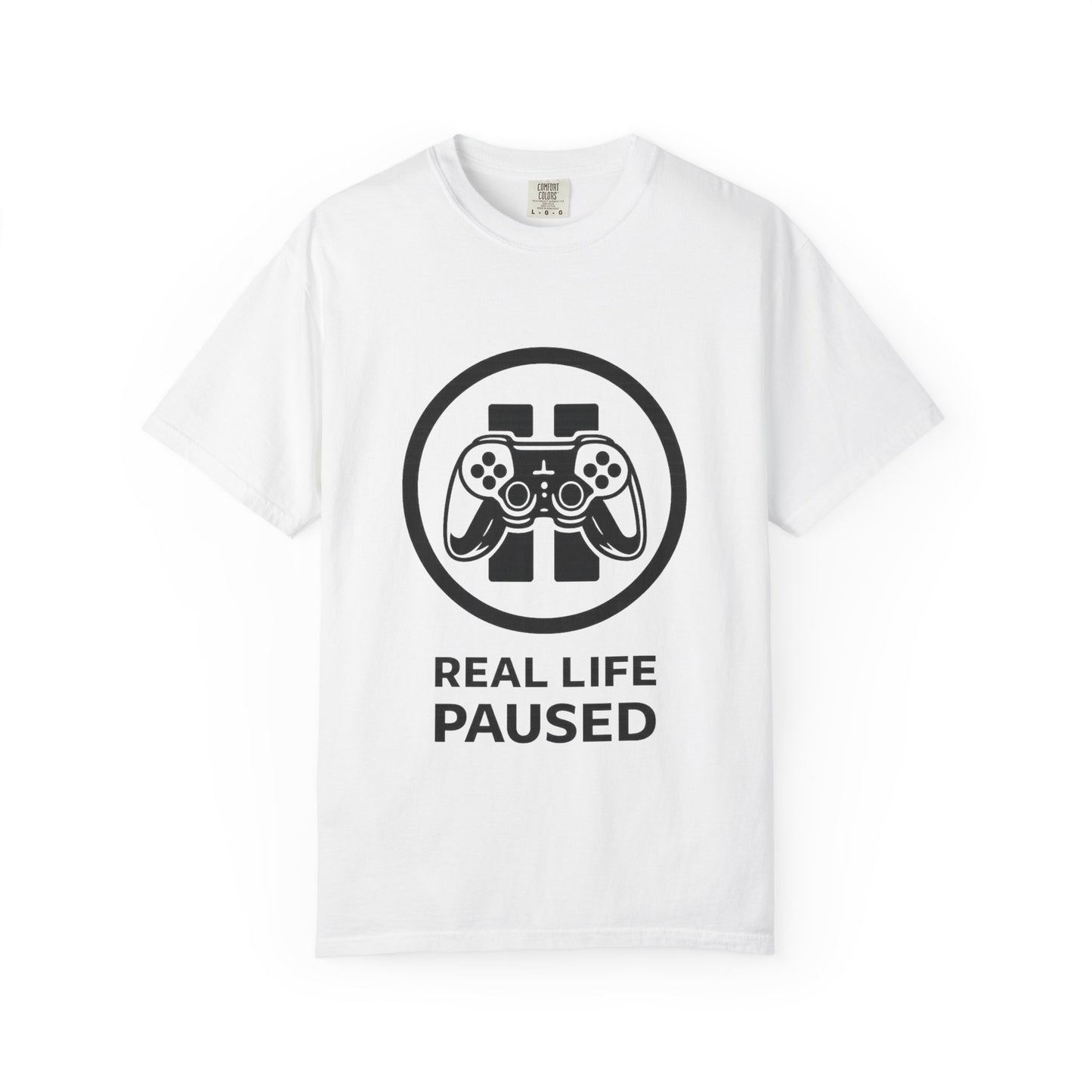 Real Life Paused Gamer T-Shirt — Video Game Controller Graphic Tee